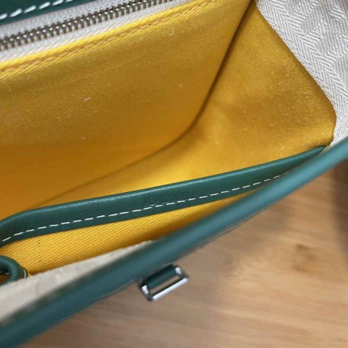Goyard Belvedere Messenger Goyardine MM Green Bag