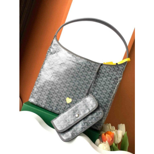 Goyard Boheme Hobo Heart Grey Bag