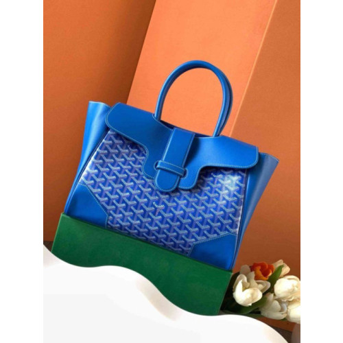Goyard Saigon Tote Sky Blue Bag