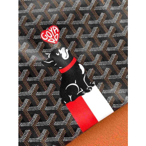 Goyard Boheme Hobo Heart & French Bulldog Black Bag