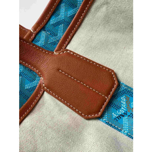 Goyard Belharra Limited Edition Turquoise & Tan Bag