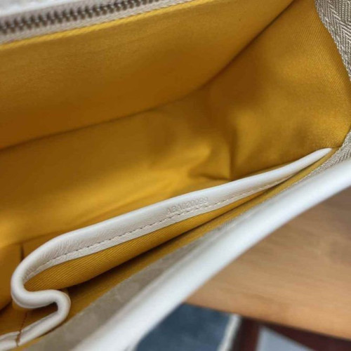 Goyard Belvedere Messenger Goyardine MM White Bag