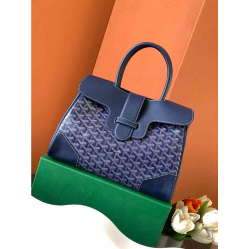Goyard Saigon Tote Navy Blue Bag