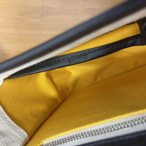 Goyard Belvedere Messenger Goyardine MM Black Bag