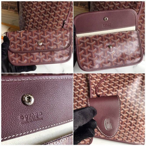 Goyard Reversible Anjou GM Burgundy Bag