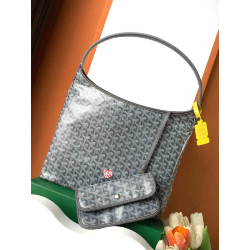 Goyard Boheme Hobo Heart Grey Bag