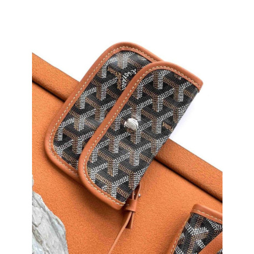 Goyard Anjou Mini Heart Black & Tan Bag