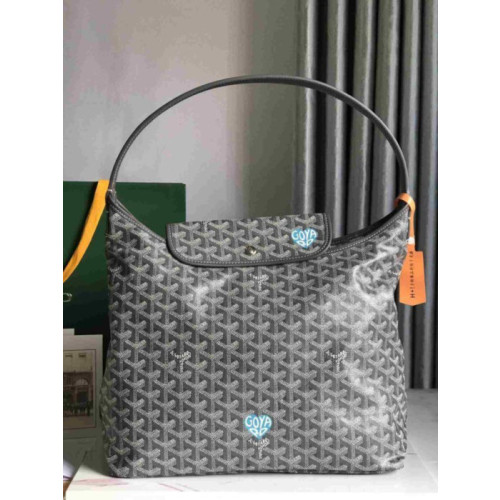 Goyard Boheme Hobo Heart Grey Bag