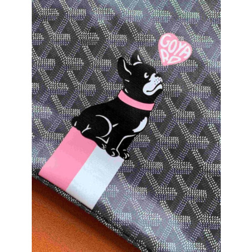 Goyard Boheme Hobo Heart & French Bulldog Grey Bag