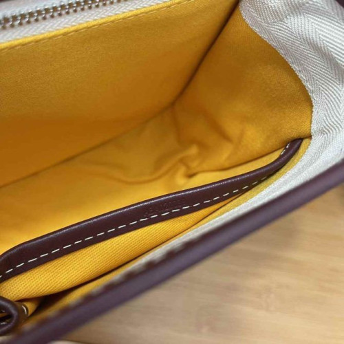 Goyard Belvedere Messenger Goyardine MM Burgundy Bag