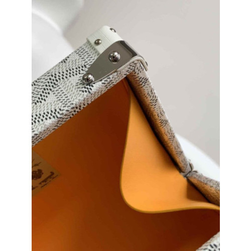 Goyard Minaudiere Trunk White Bag
