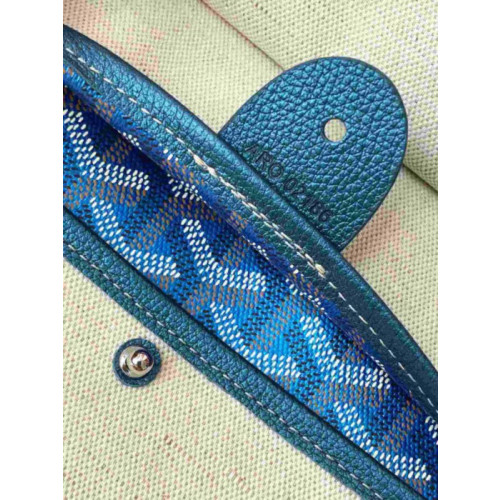 Goyard Artois MM Goyardine Pearlescent Blue Bag