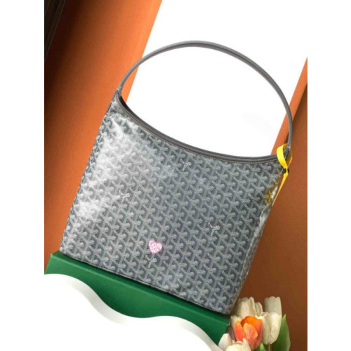 Goyard Boheme Hobo Heart Grey Bag