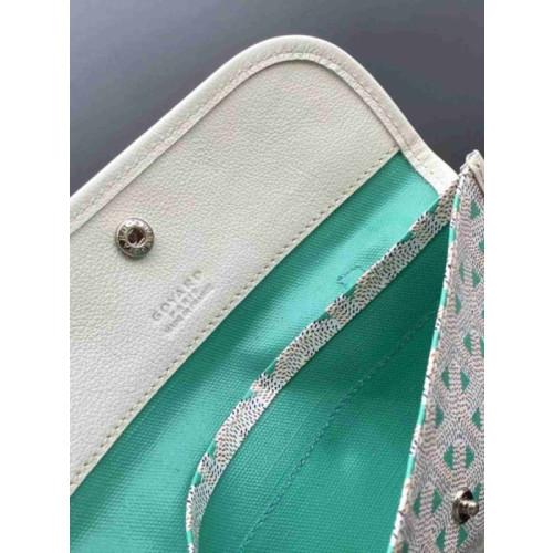 Goyard Saint Louis Goyardine Claire Voie PM White & Teal Bag