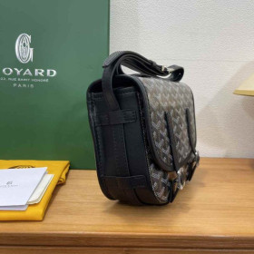 Goyard Belvedere Messenger Goyardine PM Black Bag