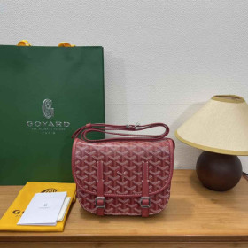 Goyard Belvedere Messenger Goyardine PM Red Bag