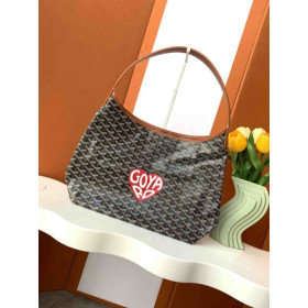 Goyard Boheme Hobo Big Heart Black & Tan Bag