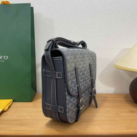 Goyard Belvedere Messenger Goyardine MM Grey Bag
