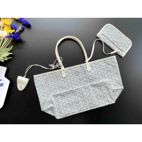 Goyard Saint Louis Goyardine Claire Voie PM White & Blue Bag