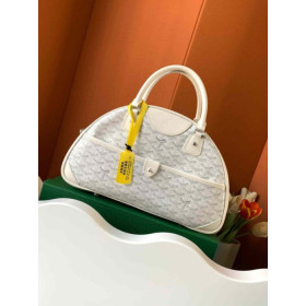 Goyard Saint Jeanne MM Bowler White Bag