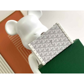 Goyard Minaudiere Trunk White Bag