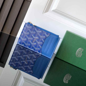 Goyard Bourbon Zipped Card Holder Sky Blue Bag