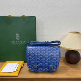 Goyard Belvedere Messenger Goyardine PM Sky Blue Bag