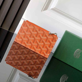 Goyard Bourbon Zipped Card Holder Orange Bag
