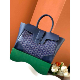 Goyard Saigon Tote Navy Blue Bag