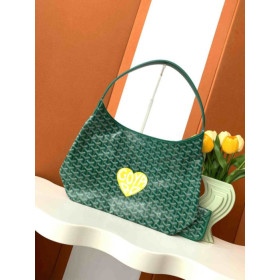Goyard Boheme Hobo Big Heart Green Bag