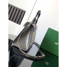 Goyard Sa&Atilde;&macr;gon PM Crocodile Leather Embroidered Grey Bag