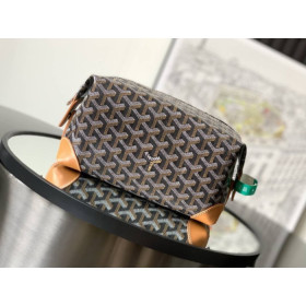 Goyard Bowling 25 Toiletry Black & Tan Bag