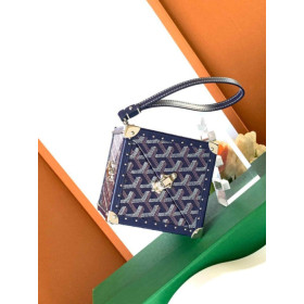Goyard De Trunk Navy Blue Bag