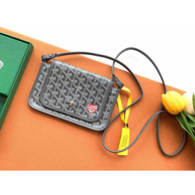 Goyard Plumet Pocket Wallet Heart Grey