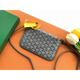 Goyard Plumet Pocket Wallet Heart Grey