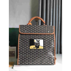 Goyard Saint Leger Backpack Limited Edition French Bulldog Black & Tan