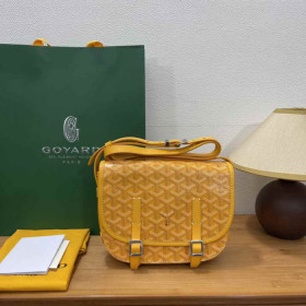 Goyard Belvedere Messenger Goyardine PM Yellow Bag