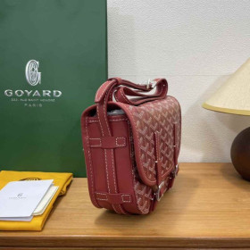 Goyard Belvedere Messenger Goyardine PM Red Bag