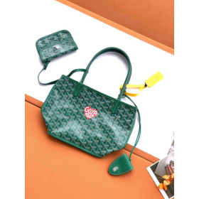 Goyard Anjou Mini Heart Green Bag