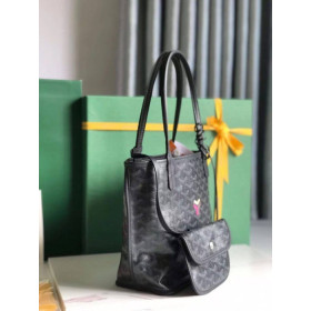 Goyard Anjou Mini Limited Edition Three-Color Y-Shaped Letters Painted Black Bag