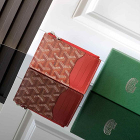 Goyard Bourbon Zipped Card Holder Red Bag