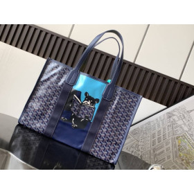 Goyard Villette MM Tote Navy Blue Bag