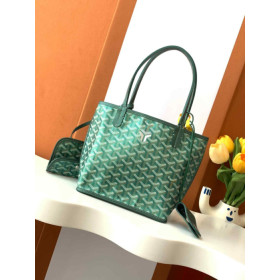 Goyard Anjou Mini Goyardine Limited Edition Pearlescent Green Bag