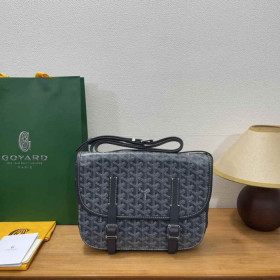 Goyard Belvedere Messenger Goyardine MM Grey Bag