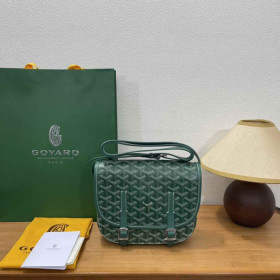 Goyard Belvedere Messenger Goyardine PM Green Bag