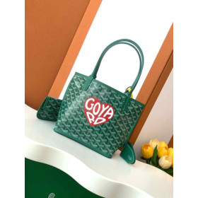 Goyard Anjou Mini Big Heart Green Bag
