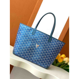 Goyard Artois PM Goyardine Pearlescent Blue Bag