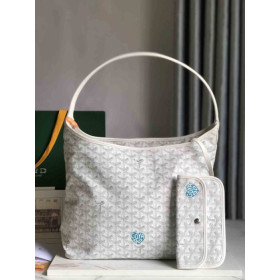 Goyard Boheme Hobo Heart White Bag