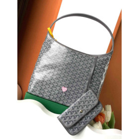 Goyard Boheme Hobo Heart Grey Bag