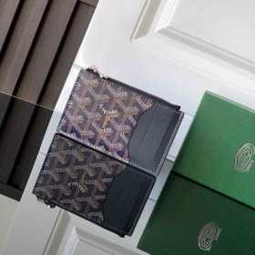 Goyard Bourbon Zipped Card Holder Navy Blue Bag